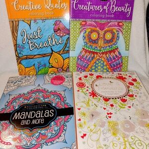 Lot Of 4 Adult Coloring Books